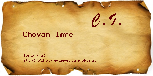Chovan Imre névjegykártya